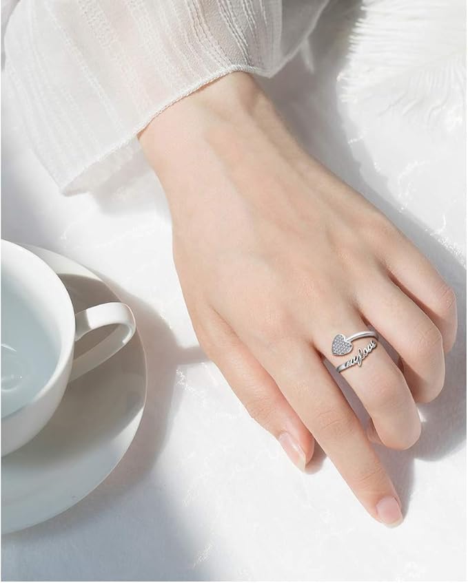 耀眼花蝴蝶 925 纯银戒指 my love 6 40ck010 : 亚马逊中国: 珠宝首饰